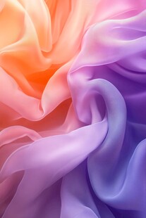 梦幻渐变丝绸纹理特写