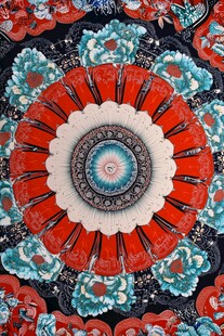 中式传统花卉图案装饰画