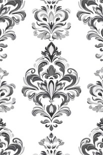 黑白欧式花纹无缝图案