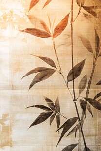 中式水墨风竹叶纹理背景