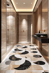 现代奢华风格浴室走廊设计