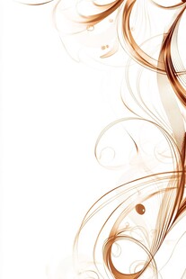 金色飘逸花纹装饰图案