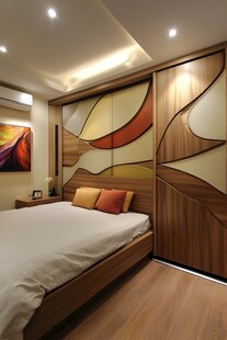 现代风卧室床头特色设计