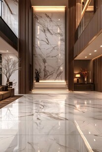 豪华大理石别墅大堂设计