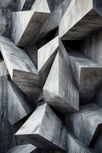几何混凝土立体结构纹理