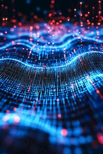 科技感数字波浪动态画面