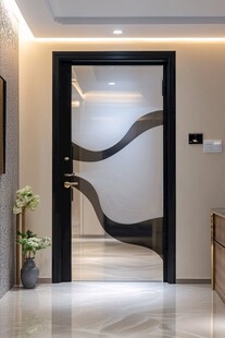 现代简约风格玻璃装饰门