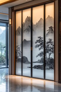 中式山水屏风 尽显典雅韵味