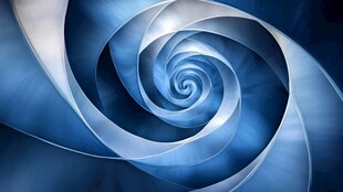 蓝色螺旋抽象艺术背景