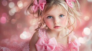 粉色系萌娃 尽显甜美可爱