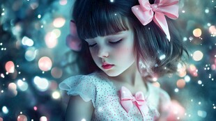 梦幻小女孩的浪漫光影时刻