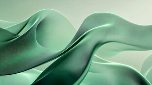 绿色动感飘逸丝绸纹理图