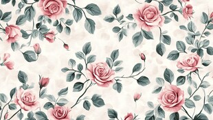 粉色玫瑰花卉图案背景