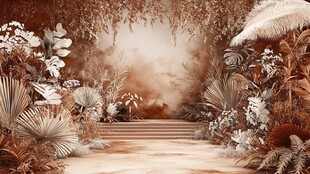 梦幻棕调植物打造浪漫场景