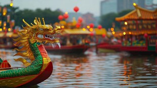 端午龙舟游 古景映繁华