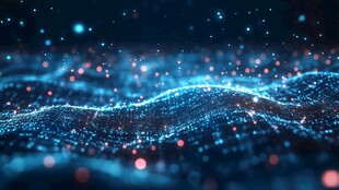 梦幻科技粒子波动背景图