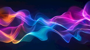 梦幻炫彩流动光影线条