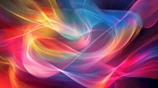 绚丽幻彩流动线条背景图