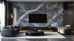 现代奢华大理石客厅设计