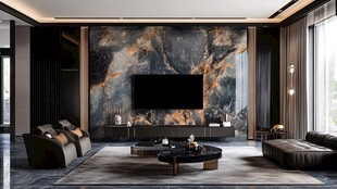 现代奢华风客厅室内设计