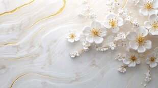 白玉繁花背景图