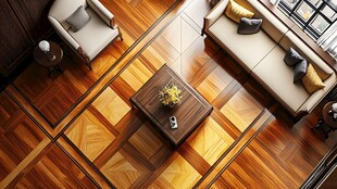 时尚客厅 精致木地板空间