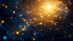 科技感网络连接光芒背景