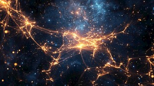 璀璨星际网络光芒图景