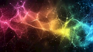 梦幻炫彩的科技感线条光影