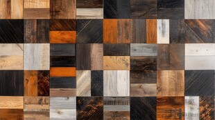 多彩拼接木纹瓷砖纹理