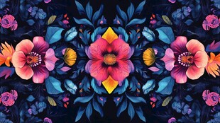 绚丽花卉图案 尽显艺术美感