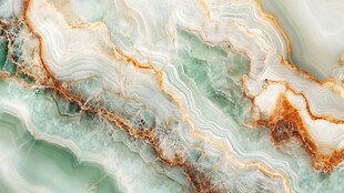 绿白相间玛瑙石纹理之美