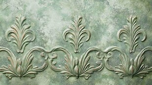 复古浮雕花纹墙面装饰