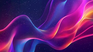 梦幻炫彩流动渐变光效背景