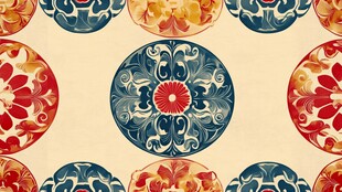 中式传统花纹圆形图案