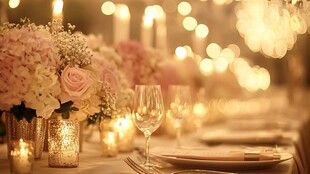 浪漫温馨的烛光宴会布置