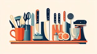 厨房工具集合展示