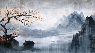 水墨山水意境图