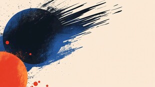 墨韵笔触下的色彩碰撞