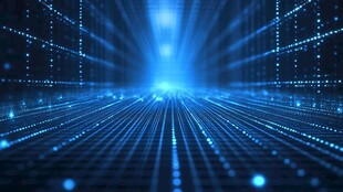 科技感蓝色光线未来空间