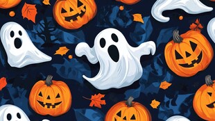 万圣节幽灵南瓜欢乐图案