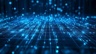 科技感蓝色数字空间背景