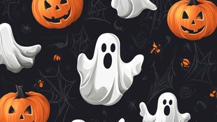 万圣节鬼怪南瓜欢乐图案