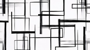 黑白几何方形抽象图案