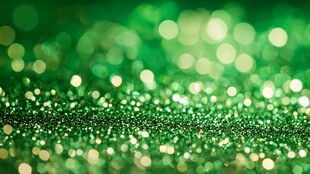 绿色闪烁光斑梦幻背景图