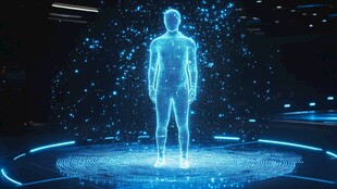 科幻感数字人体光影特效