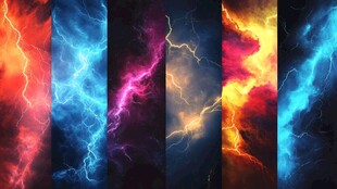 绚丽闪电背景集合