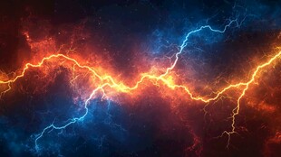 炫彩闪电特效背景画面