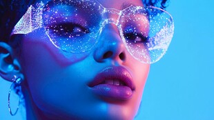 梦幻炫光眼镜时尚女性