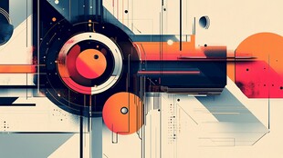 抽象几何机械风艺术图像